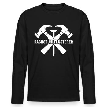 Dachdecker Handwerker Dachdecken - Männer Premium Bio Langarmshirt - Schwarz - Vorne - Nico (187cm)