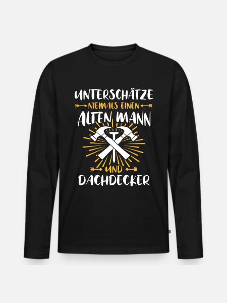 Dachdecker Dachspengler Dachklempner - Männer Premium Bio Langarmshirt - Schwarz