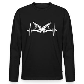 Drywall drywall fitter drywall - Men's Premium Organic Long Sleeve Shirt - black - Front - Nico (187cm)