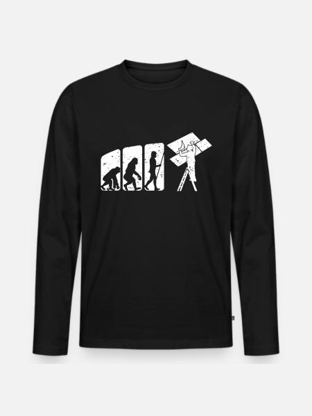 Cloison sèche - T-shirt manches longues Premium bio Homme - noir