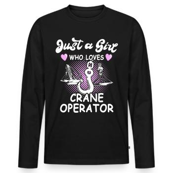 Grutier Femmes Grutier Grutier - T-shirt manches longues Premium bio Homme - noir - Devant - Nico (187cm)