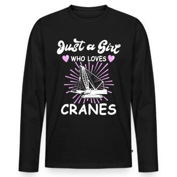 Grutier Femmes Grutier Grutier - T-shirt manches longues Premium bio Homme - noir - Devant - Nico (187cm)