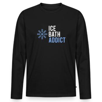 Eisbaden Gesundes Kaltes Eisschwimmen Kaltes - Männer Premium Bio Langarmshirt - Schwarz - Vorne - Nico (187cm)