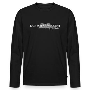 Étudiant de la Faculté de droit je ne peux pas - T-shirt manches longues Premium bio Homme - noir - Devant - Nico (187cm)