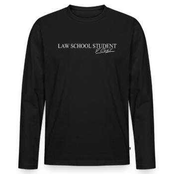 Étudiant de la Faculté de droit je ne peux pas - T-shirt manches longues Premium bio Homme - noir - Devant - Nico (187cm)