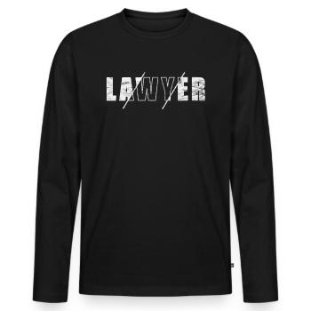 Lawyer Costume - Funny Law Student - Men's Premium Organic Long Sleeve Shirt - black - Front - Nico (187cm)