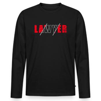 Lawyer Costume - Funny Law Student - Men's Premium Organic Long Sleeve Shirt - black - Front - Nico (187cm)