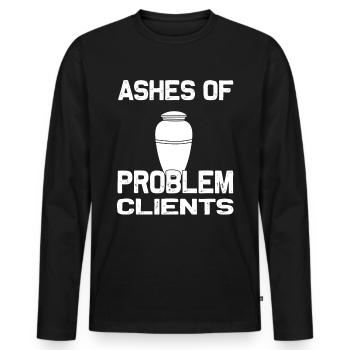 Tout le monde demande des conseils juridiques Drôle de droit - T-shirt manches longues Premium bio Homme - noir - Devant - Nico (187cm)