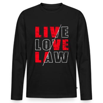 Lawyer Costume - Funny Law Student - Men's Premium Organic Long Sleeve Shirt - black - Front - Nico (187cm)