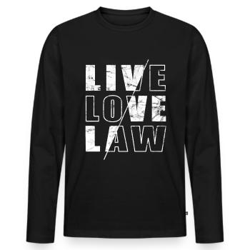 Lawyer Costume - Funny Law Student - Men's Premium Organic Long Sleeve Shirt - black - Front - Nico (187cm)