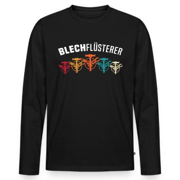Spengler Bauspengler Spengeln - Männer Premium Bio Langarmshirt - Schwarz - Vorne - Nico (187cm)