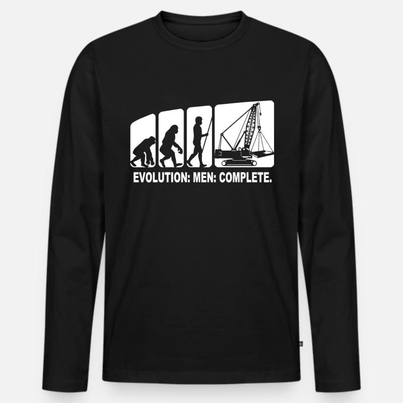 Grutier Evolution Grutier - T-shirt manches longues Premium bio Homme - noir