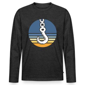 Crane operator Crawler crane Crane driver crane - Men's Premium Organic Long Sleeve Shirt - heather anthracite - Front - Nico (187cm)
