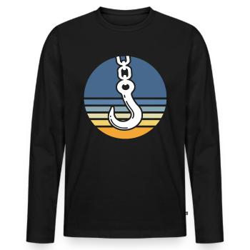 Crane operator Crawler crane Crane driver crane - Men's Premium Organic Long Sleeve Shirt - black - Front - Nico (187cm)