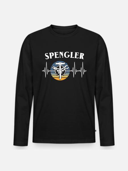 Spengler ECG Bauspengler - Men's Premium Organic Long Sleeve Shirt - black