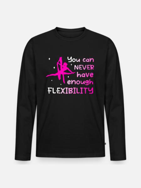 Flexibility - Fun aerial silk acrobatics - Men's Premium Organic Long Sleeve Shirt - black