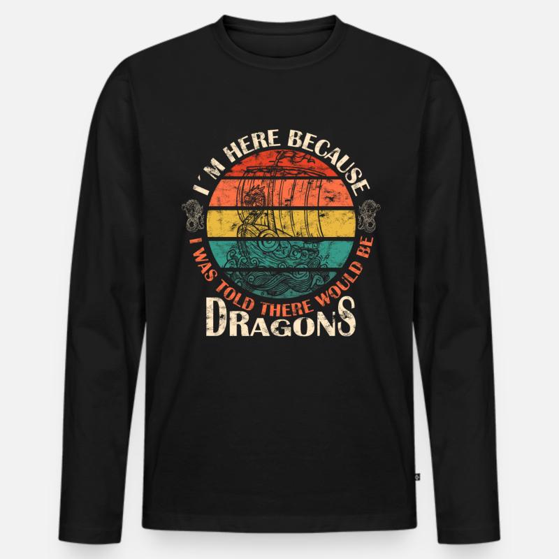 Drachenbootrennen Festival Drachenboot - Männer Premium Bio Langarmshirt - Schwarz