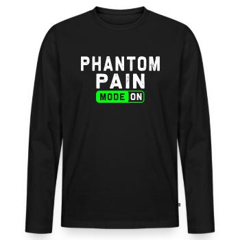 Amputee humor prosthesis surgery Amputation - Men's Premium Organic Long Sleeve Shirt - black - Front - Nico (187cm)