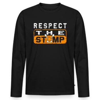 Amputee humor prosthesis surgery Amputation - Men's Premium Organic Long Sleeve Shirt - black - Front - Nico (187cm)