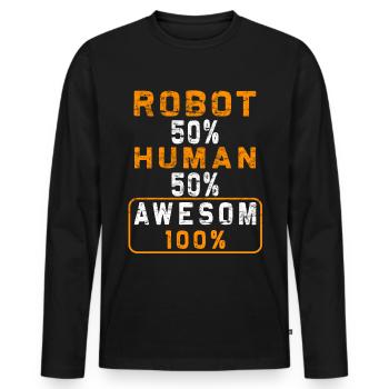 Amputierte Humorprothese -Chirurgie Amputation - Männer Premium Bio Langarmshirt - Schwarz - Vorne - Nico (187cm)
