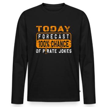 Amputierte Humorprothese -Chirurgie Amputation - Männer Premium Bio Langarmshirt - Schwarz - Vorne - Nico (187cm)