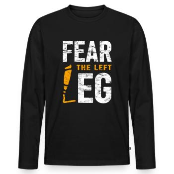 Amputierte Humorprothese -Chirurgie Amputation - Männer Premium Bio Langarmshirt - Schwarz - Vorne - Nico (187cm)