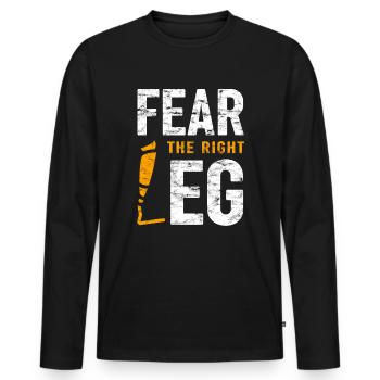 Amputierte Humorprothese -Chirurgie Amputation - Männer Premium Bio Langarmshirt - Schwarz - Vorne - Nico (187cm)