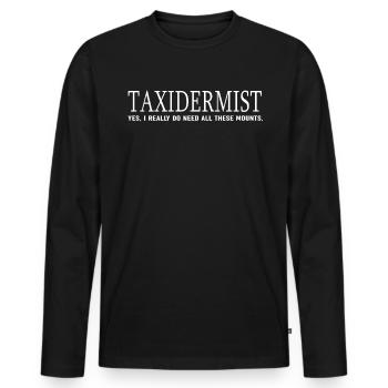 Animal assembly Hunting trophy Stuffing animals - Men's Premium Organic Long Sleeve Shirt - black - Front - Nico (187cm)
