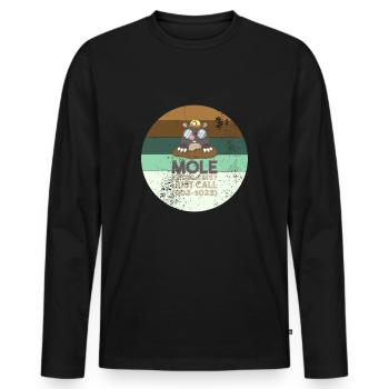 Maulwurf Maulwürfe Chemie - Männer Premium Bio Langarmshirt - Schwarz - Vorne - Nico (187cm)