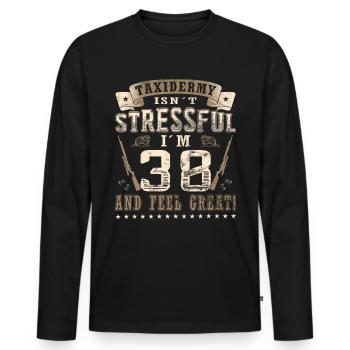Taxidermists 38th birthday Taxidermists - Men's Premium Organic Long Sleeve Shirt - black - Front - Nico (187cm)