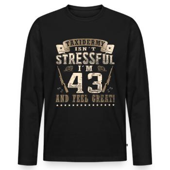 Taxidermists 43rd birthday Taxidermists - Men's Premium Organic Long Sleeve Shirt - black - Front - Nico (187cm)
