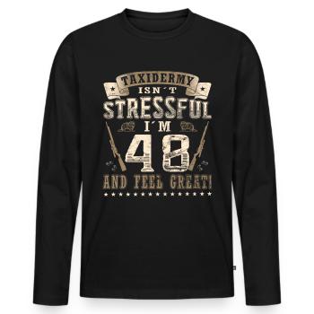 Taxidermists 48th birthday Taxidermists - Men's Premium Organic Long Sleeve Shirt - black - Front - Nico (187cm)