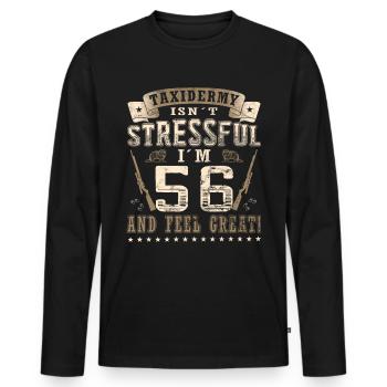 Taxidermists 56th birthday Taxidermists - Men's Premium Organic Long Sleeve Shirt - black - Front - Nico (187cm)