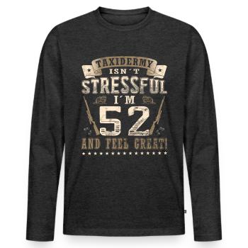 Präparatoren 52. Geburtstag Präparatoren - Männer Premium Bio Langarmshirt - Anthrazit meliert - Vorne - Nico (187cm)