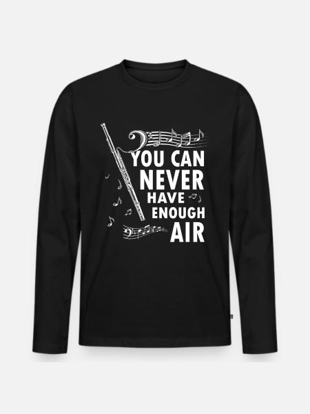 Basson -Bassoniste - T-shirt manches longues Premium bio Homme - noir