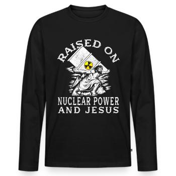 Nuclear Engineers - Nuclear Engineer - Men's Premium Organic Long Sleeve Shirt - black - Front - Nico (187cm)