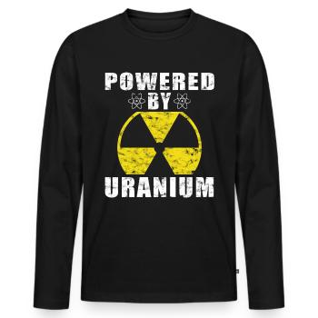Nuclear Power - Proud Nuclear Engineer - Men's Premium Organic Long Sleeve Shirt - black - Front - Nico (187cm)