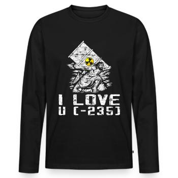 Nuclear Power - Proud Nuclear Engineer - Men's Premium Organic Long Sleeve Shirt - black - Front - Nico (187cm)