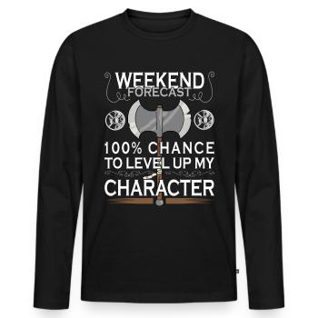 Lustiges Larp Schwertkampf Rollenspiel - Männer Premium Bio Langarmshirt - Schwarz - Vorne - Nico (187cm)