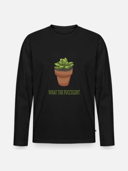 Plantes succulentes - T-shirt manches longues Premium bio Homme - noir