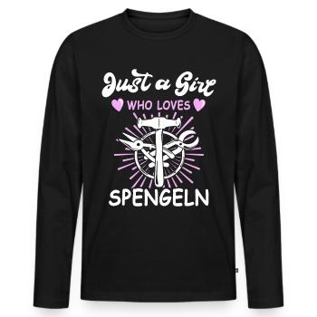 Spenglerin Bauspenglerin Karrosseriespenglerin - Männer Premium Bio Langarmshirt - Schwarz - Vorne - Nico (187cm)