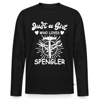 Spengler Beruf Bauspengler Sprüche - Männer Premium Bio Langarmshirt - Schwarz - Vorne - Nico (187cm)