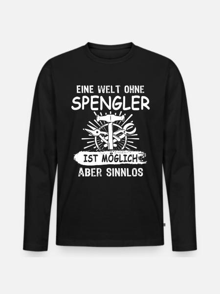 Spengler Bauspengler Karrosseriespengler - Männer Premium Bio Langarmshirt - Schwarz