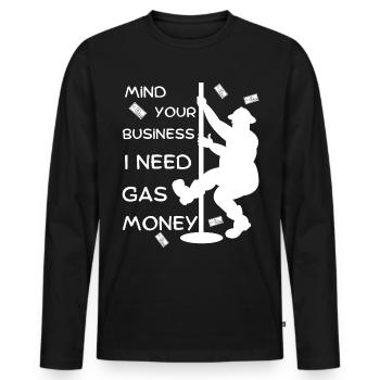 Prenez soin de vos affaires - T-shirt manches longues Premium bio Homme - noir - Devant - Nico (187cm)