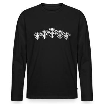 Spengler Bauspengler Karosseriespengler - Männer Premium Bio Langarmshirt - Schwarz - Vorne - Nico (187cm)