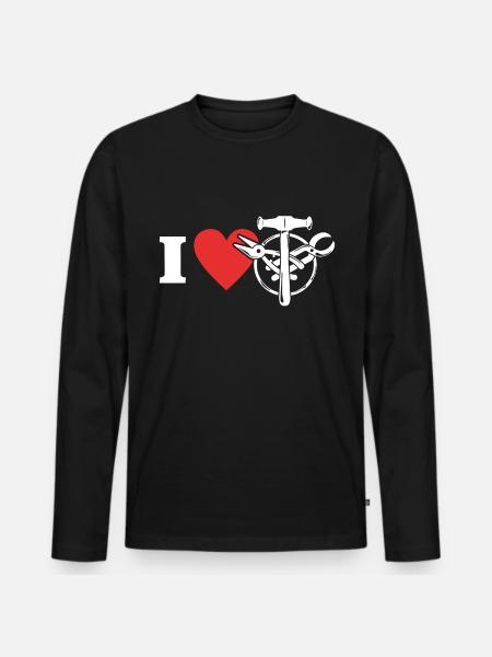 Plumber I love tinsmith profession - Men's Premium Organic Long Sleeve Shirt - black