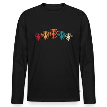 Bauspengler Ich Liebe Spengler Beruf - Männer Premium Bio Langarmshirt - Schwarz - Vorne - Nico (187cm)