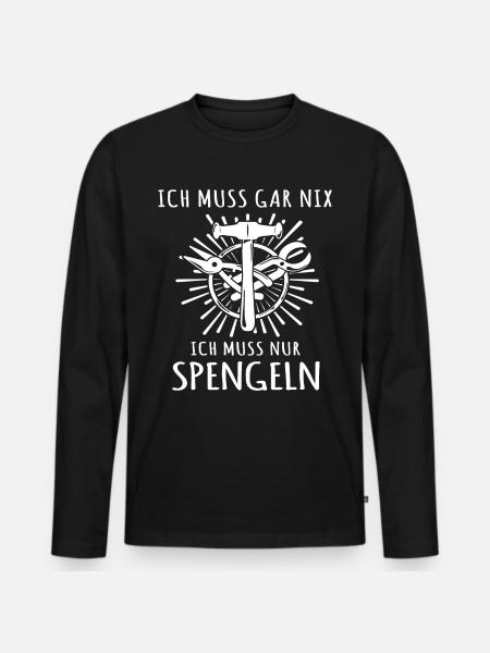 Spengler Bauspengler Karosseriespengler - Männer Premium Bio Langarmshirt - Schwarz