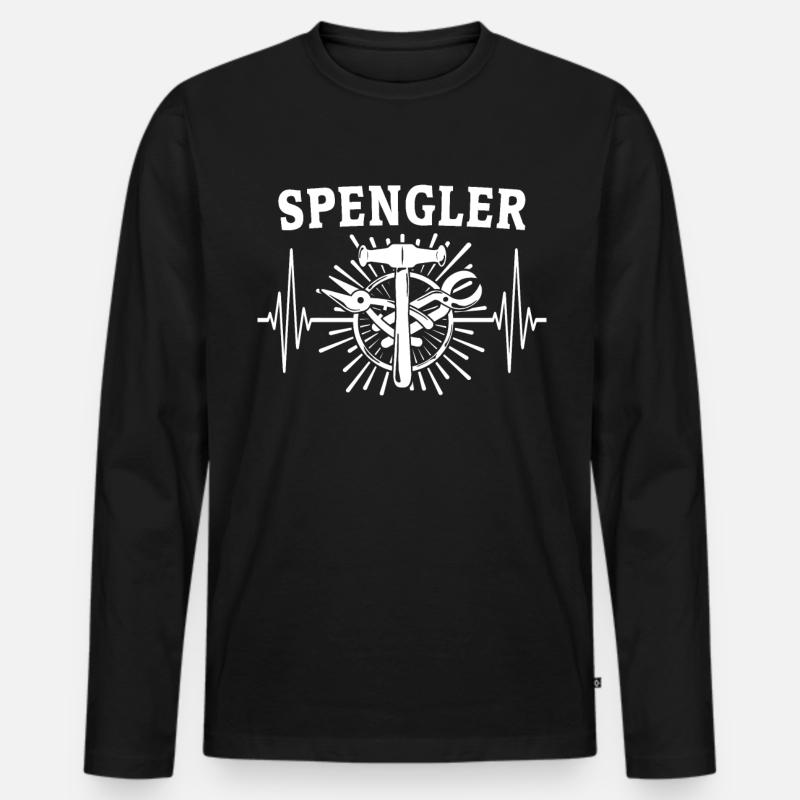 Spengler Bauspengler Karosseriespengler - Männer Premium Bio Langarmshirt - Schwarz