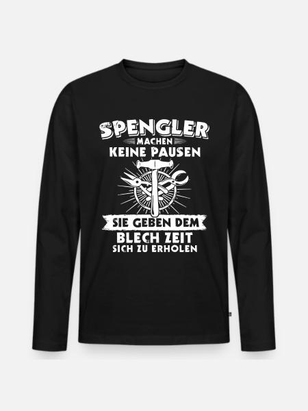 Spengler Spengeln Karosseriespengler - Männer Premium Bio Langarmshirt - Schwarz